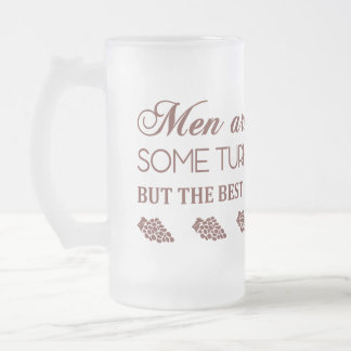 CANECA DE CERVEJA VIDRO JATEADO HOMENS SÃO COMO VINHO...