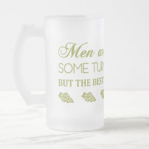 CANECA DE CERVEJA VIDRO JATEADO HOMENS SÃO COMO VINHO...