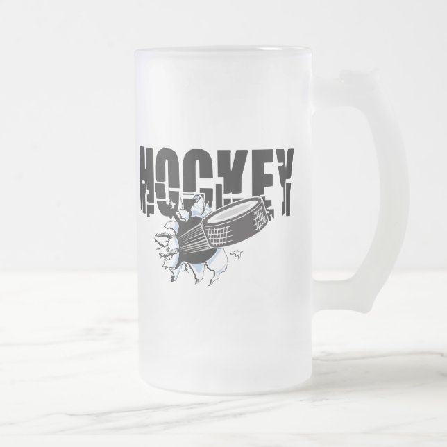 Caneca De Cerveja Vidro Jateado Hóquei extremo (Direita)