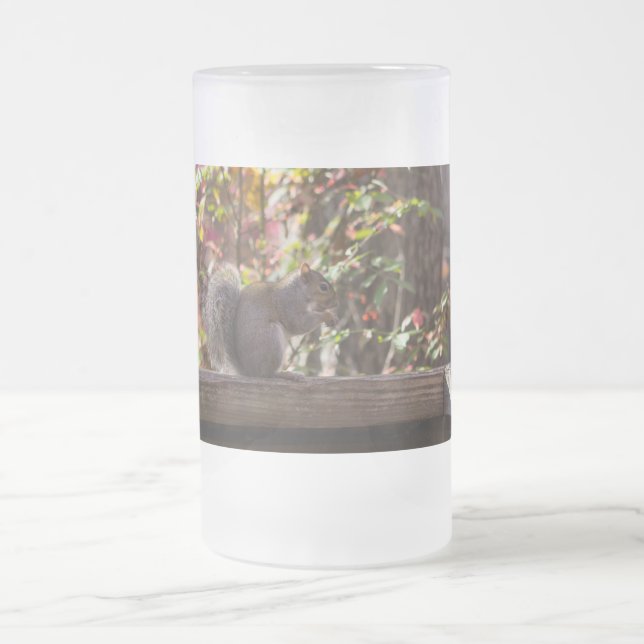 Caneca De Cerveja Vidro Jateado Horário de Chow do Esquilo (Centro)