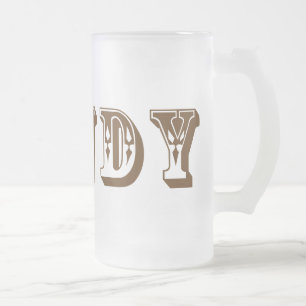 Caneca De Cerveja Vidro Jateado Howdy