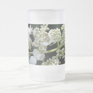 Caneca De Cerveja Vidro Jateado Hydrangea Mug