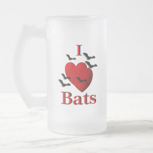 Caneca De Cerveja Vidro Jateado I Bats do Coração