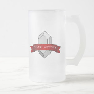 Caneca De Cerveja Vidro Jateado I Date Zircons Banner