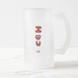 Caneca De Cerveja Vidro Jateado I Felpudo U Vidro Grande Fosco