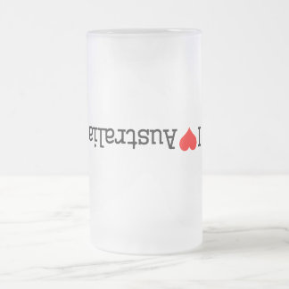 Caneca De Cerveja Vidro Jateado I Love Australia