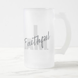 Caneca De Cerveja Vidro Jateado IAM Faithful Mug