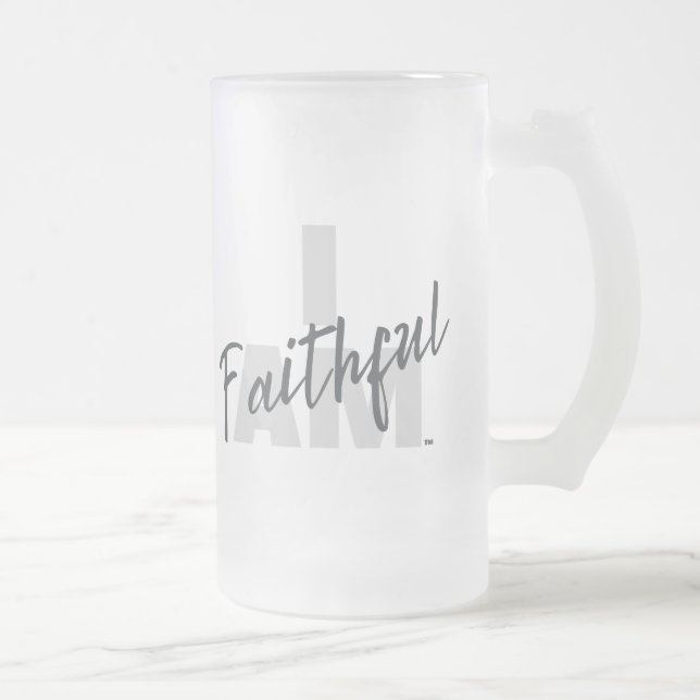 Caneca De Cerveja Vidro Jateado IAM Faithful Mug (Direita)