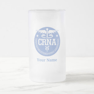 Caneca De Cerveja Vidro Jateado Ideias do presente do Caduceus CRNA
