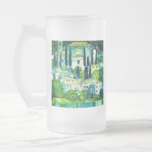 Caneca De Cerveja Vidro Jateado Igreja de Cassone Gustav Klimt