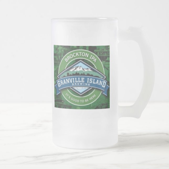 Caneca De Cerveja Vidro Jateado Ilha de Granville (Direita)