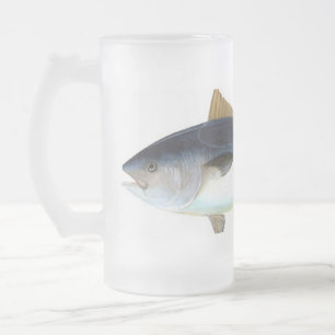 Caneca De Cerveja Vidro Jateado Ilustração do atum de Bluefin