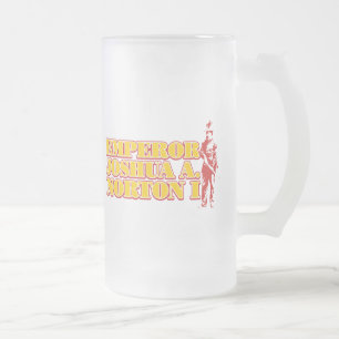 Caneca De Cerveja Vidro Jateado Imperador Joshua A.Norton mim caneca do vidro de