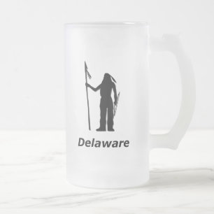 Caneca De Cerveja Vidro Jateado Indian Delaware