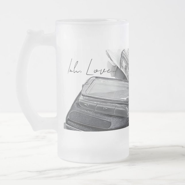 Caneca De Cerveja Vidro Jateado Inh. Love... 4 (Esquerda)