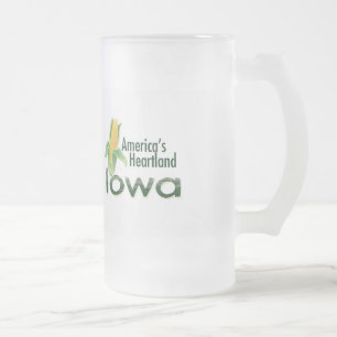 CANECA DE CERVEJA VIDRO JATEADO IOWA