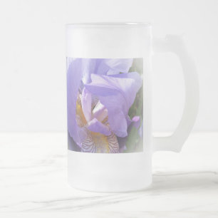 Caneca De Cerveja Vidro Jateado íris roxa