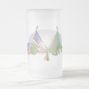 Caneca De Cerveja Vidro Jateado Irlandês americano