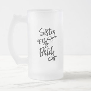 Caneca De Cerveja Vidro Jateado Irmã da Noiva