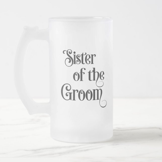 Caneca De Cerveja Vidro Jateado Irmã do Noivo (Esquerda)