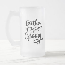 Caneca De Cerveja Vidro Jateado Irmão do Noivo