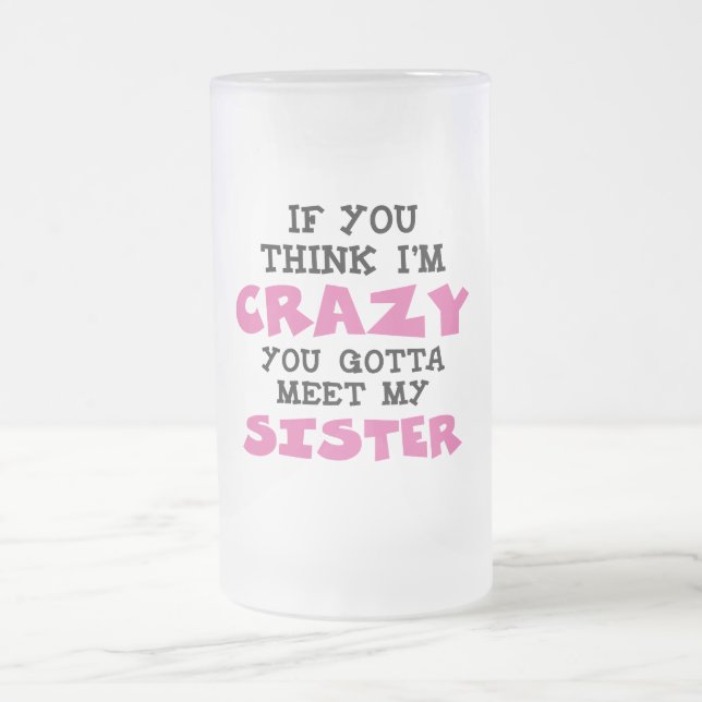 Caneca De Cerveja Vidro Jateado Irmão louco (Centro)