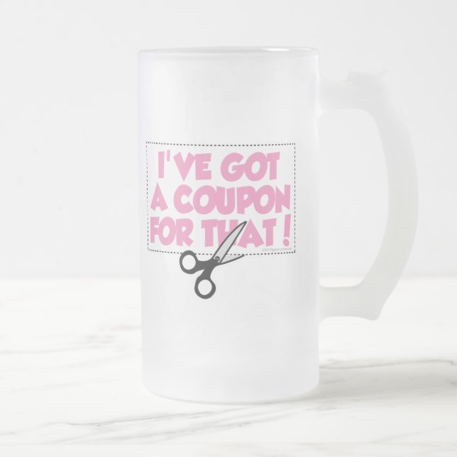 Caneca De Cerveja Vidro Jateado I've obteve um vale para aquele (Direita)