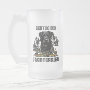 Caneca De Cerveja Vidro Jateado Jagdterrier