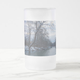 Caneca De Cerveja Vidro Jateado James River Winter Fosco Glass Beer Mug