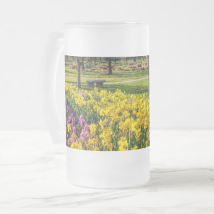 Caneca De Cerveja Vidro Jateado Jardim da Flor primavera