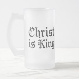 Caneca De Cerveja Vidro Jateado Jesus Cristo É Rei Arte Grunge Gothic Blackletter