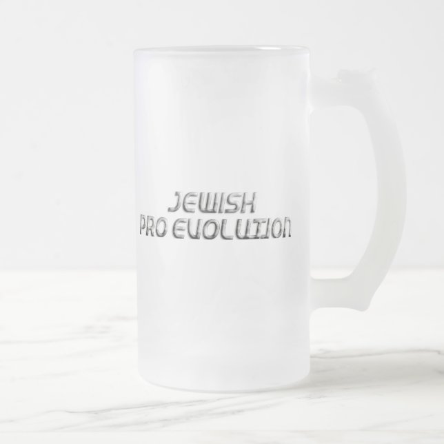 Caneca De Cerveja Vidro Jateado Jewish Pro Evolution (Direita)
