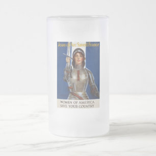 Caneca De Cerveja Vidro Jateado Joana d'Arc: A Donzela de Orléans, Heroína Cavalei