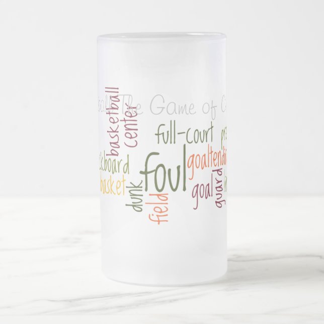 Caneca De Cerveja Vidro Jateado Jogada clássica de basquete de campeões (Centro)