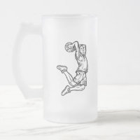 Jogador de Basquete Fazendo Design Escuro de Slam