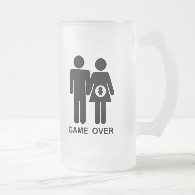 Caneca De Cerveja Vidro Jateado Jogo sobre (Direita)