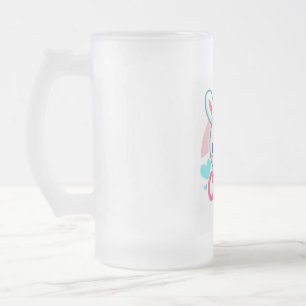 Caneca De Cerveja Vidro Jateado "Joy Mug, Joy Coelho Joy"