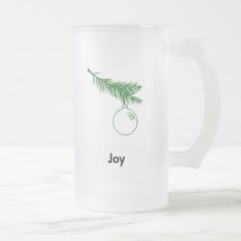 Caneca De Cerveja Vidro Jateado Joy Ornament