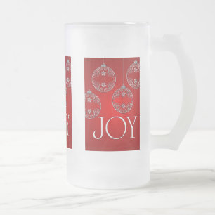 Caneca De Cerveja Vidro Jateado Joy Ornaments on ruby red elegant