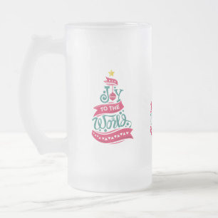 Caneca De Cerveja Vidro Jateado Joy para a tipografia da citação mundial de Nata