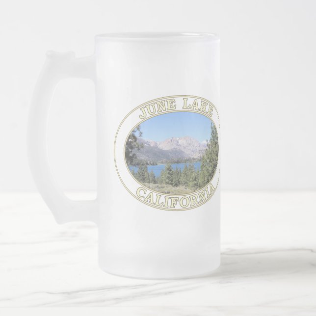 Caneca De Cerveja Vidro Jateado June Lake e East Sierra Nevada (Esquerda)