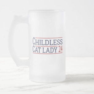 Caneca De Cerveja Vidro Jateado Kamala Harris - Mulher Gato Infantil 2024 I