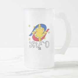 Caneca De Cerveja Vidro Jateado Kapwa (escrita Baybayin)