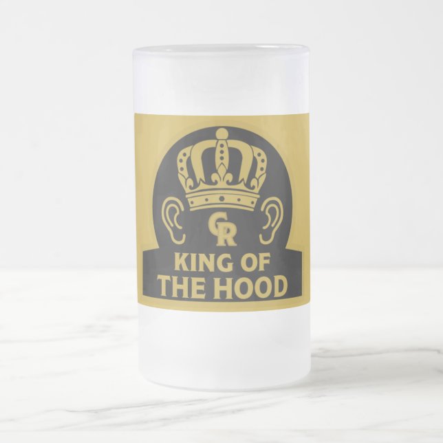 Caneca De Cerveja Vidro Jateado King Charles British Royal Crown (Centro)