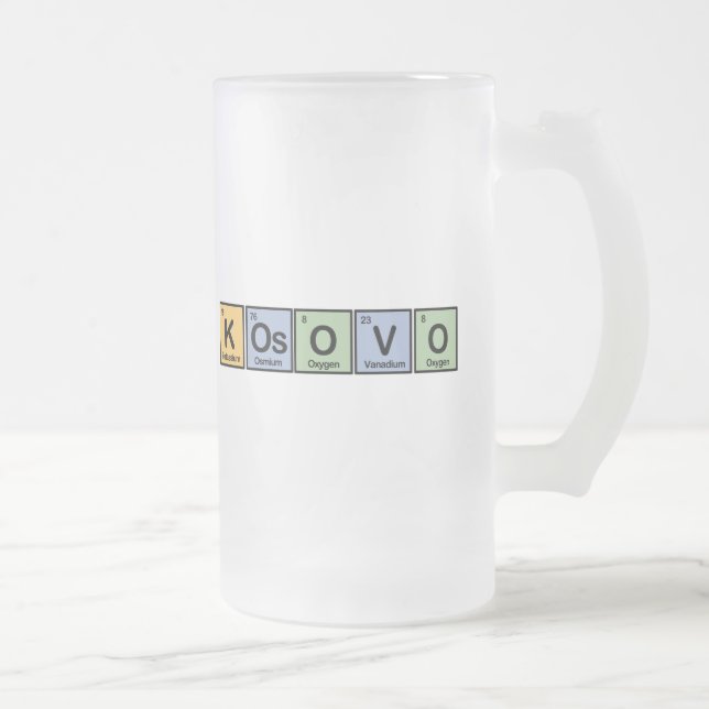 Caneca De Cerveja Vidro Jateado Kosovo fez dos elementos (Direita)