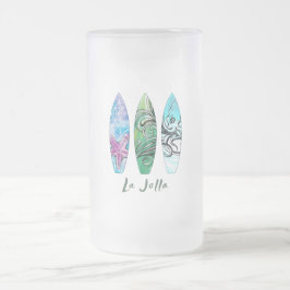 Caneca De Cerveja Vidro Jateado La Jolla California Pranchas de Surf
