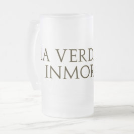 Caneca De Cerveja Vidro Jateado La Verdad Es Inmortal(Letras Gold)