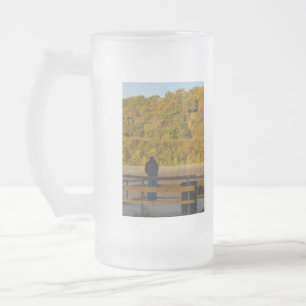 Caneca De Cerveja Vidro Jateado Lago de Pesca do Outono Springfield