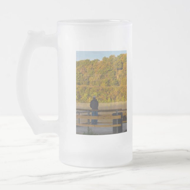 Caneca De Cerveja Vidro Jateado Lago de Pesca do Outono Springfield (Esquerda)