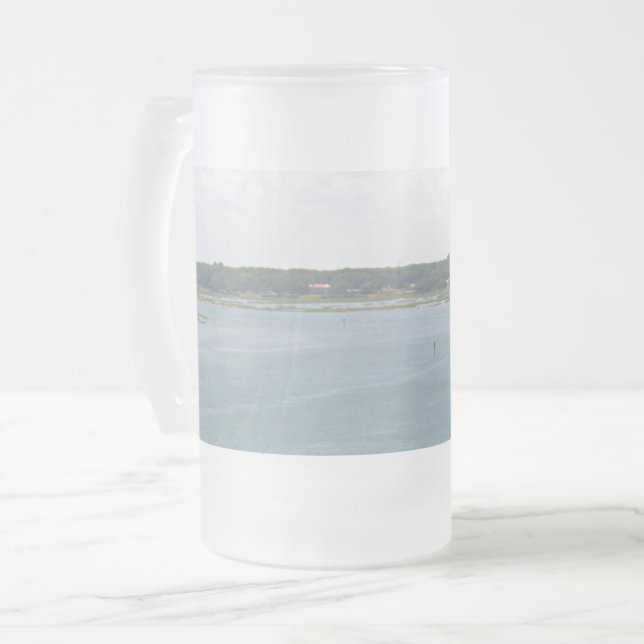Caneca De Cerveja Vidro Jateado Lago Florida (Frente Esquerda)